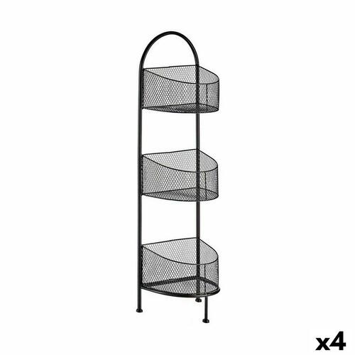 Hylder Sort Metal 21,2 x 97 x 28,5 cm (4 enheder)