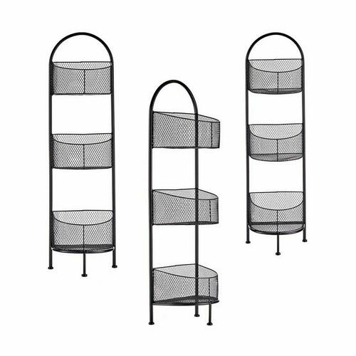 Hylder Sort Metal 21,2 x 97 x 28,5 cm (4 enheder)