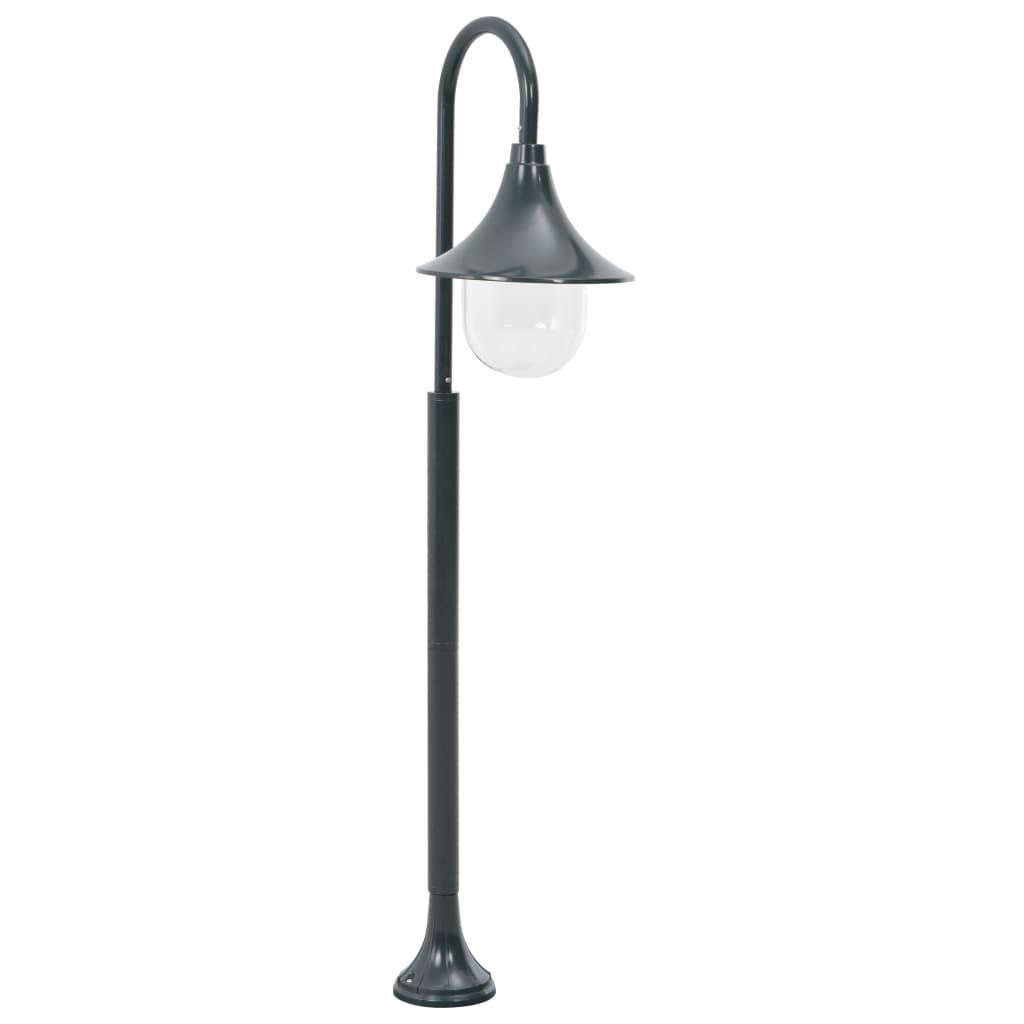 Havestolpelampe E27 120 cm aluminium mørkegrøn