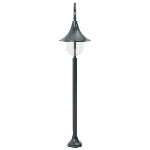 Havestolpelampe E27 120 cm aluminium mørkegrøn