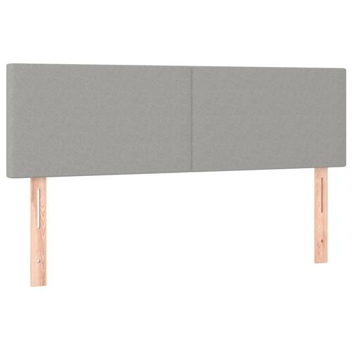 Sengegavle 2 stk. 72x5x78/88 cm stof lysegrå