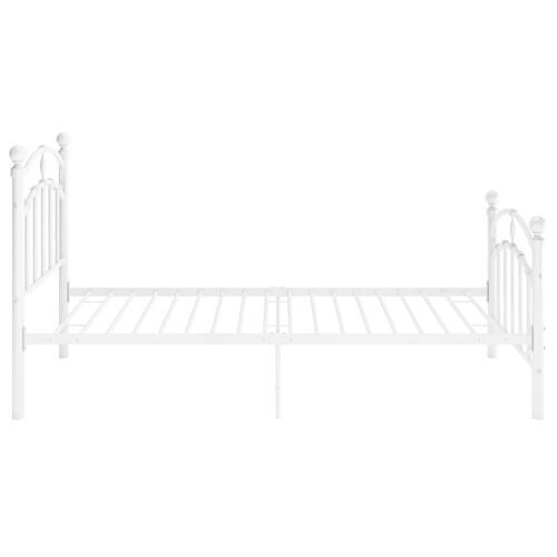 Sengestel 90x200 cm metal hvid