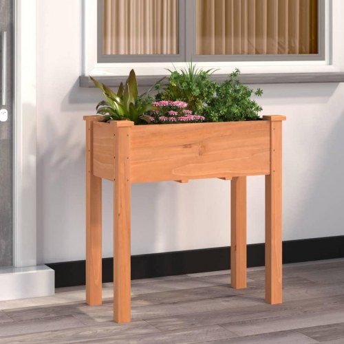 Plantekasse med foring 71 x 37 x 76 cm - brun