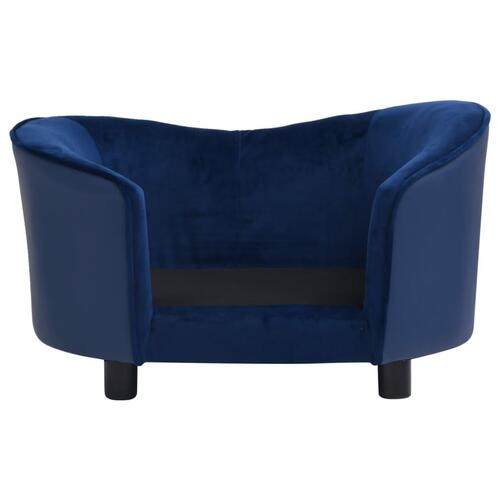 Hundesofa 69x49x40 cm plys og kunstlæder blå