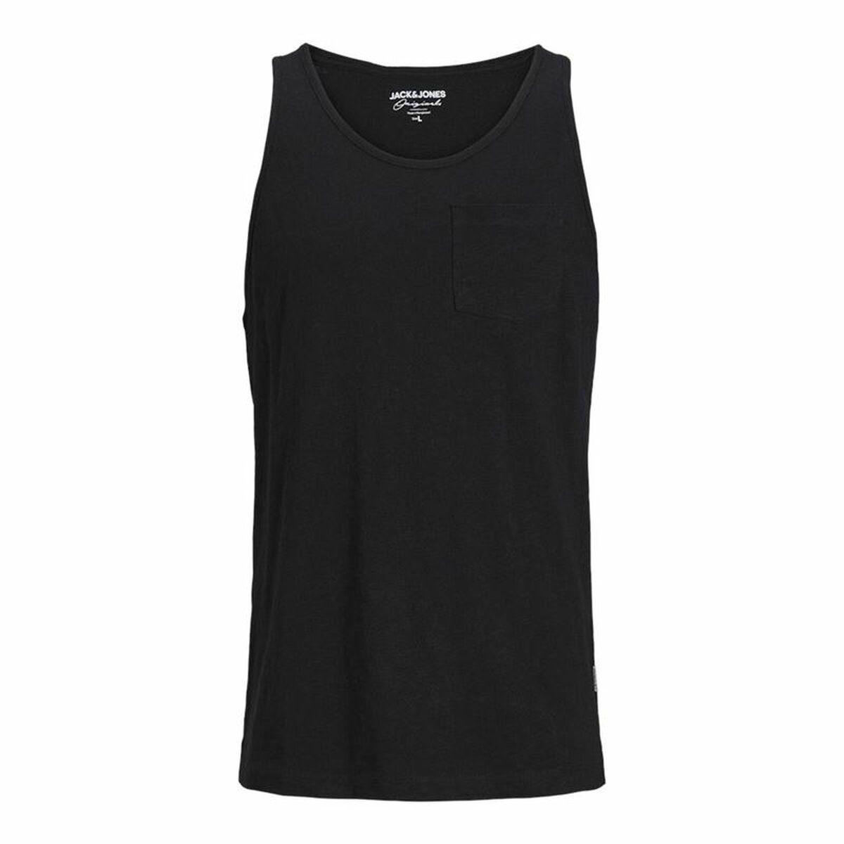 Tank top mænd Jack & Jones Tampa Slub Sort M