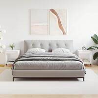 Sengeskabe 2 stk. 40x35x50 cm konstrueret træ hvid højglans