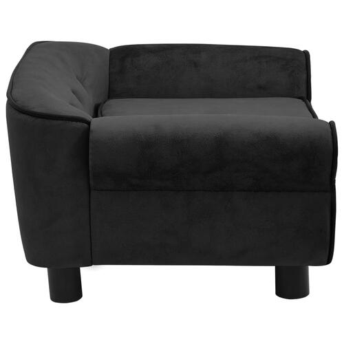 Hundesofa 72x45x30 cm plys sort