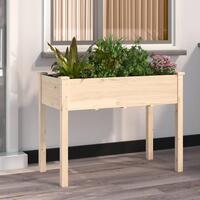 Plantekasse med foring 118x59x76 cm massivt fyrretræ