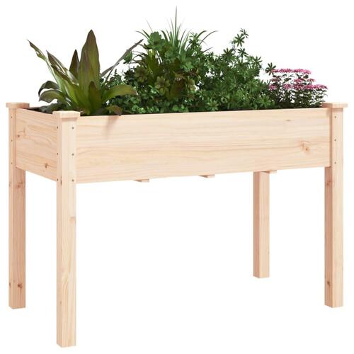Plantekasse med foring 118x59x76 cm massivt fyrretræ