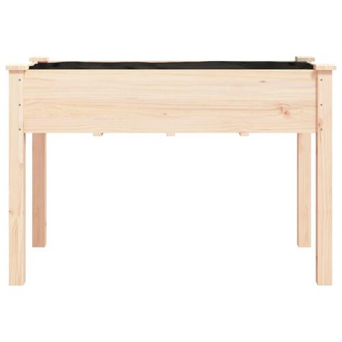 Plantekasse med foring 118x59x76 cm massivt fyrretræ