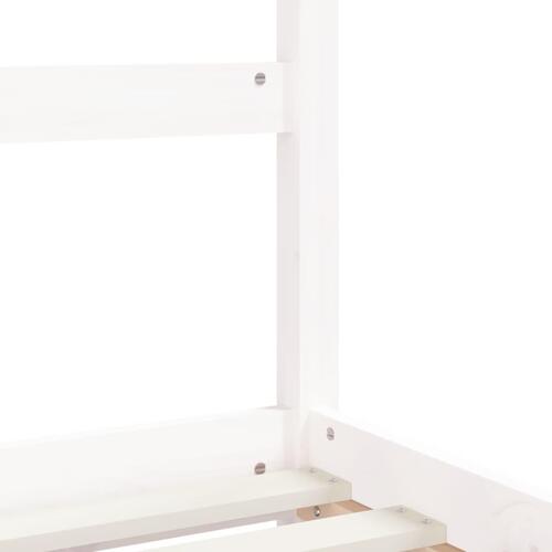 Sengeramme til juniorseng 80x200 cm massivt fyrretræ hvid