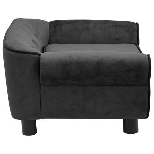 Hundesofa 72x45x30 cm plys mørkegrå