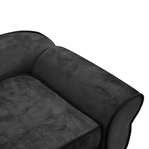 Hundesofa 72x45x30 cm plys mørkegrå