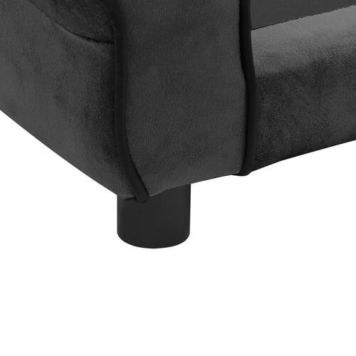 Hundesofa 72x45x30 cm plys mørkegrå