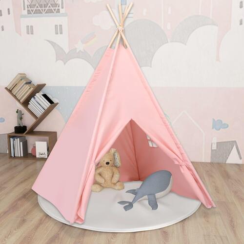 Tipi til børn 120x120x150 cm med bærepose polyester pink