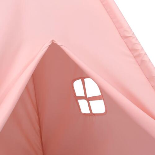 Tipi til børn 120x120x150 cm med bærepose polyester pink