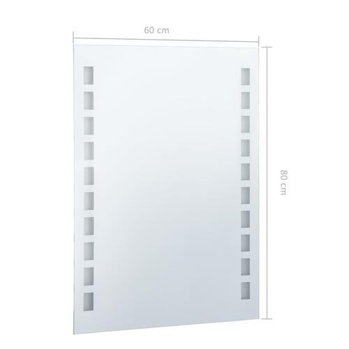 LED-vægspejl til badeværelset 60x80 cm