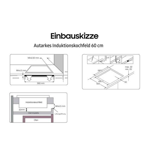 Samsung induktionskogeplade NZ64M3NM1BB - 60 cm, 7.200 W