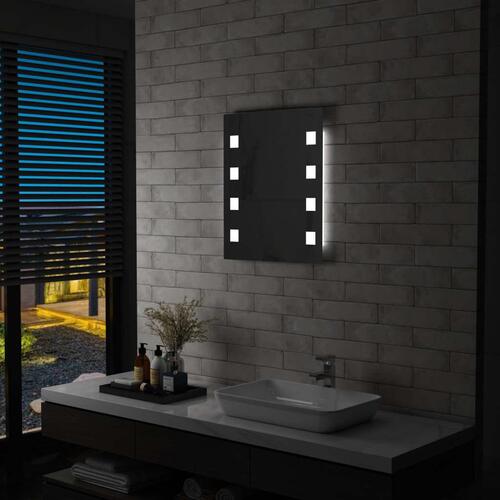 LED-vægspejl til badeværelset 50x60 cm