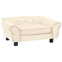 Hundesofa 72x45x30 cm plys cremefarvet