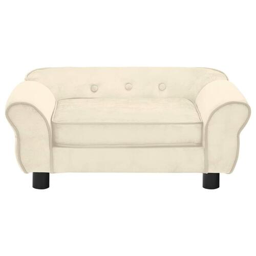 Hundesofa 72x45x30 cm plys cremefarvet