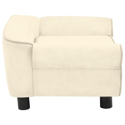 Hundesofa 72x45x30 cm plys cremefarvet