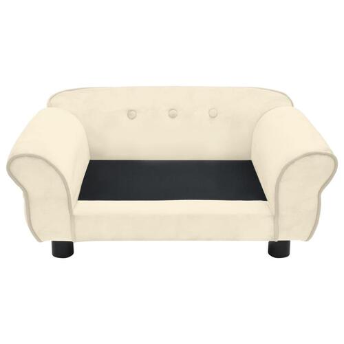 Hundesofa 72x45x30 cm plys cremefarvet