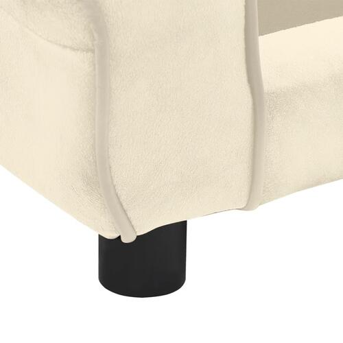 Hundesofa 72x45x30 cm plys cremefarvet