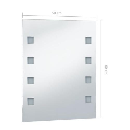 LED-vægspejl til badeværelset 50x60 cm