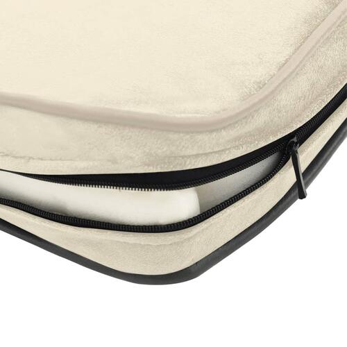 Hundesofa 72x45x30 cm plys cremefarvet
