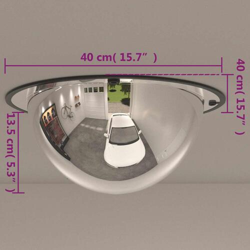 Kuppelformet trafikspejl Ø40 cm akryl