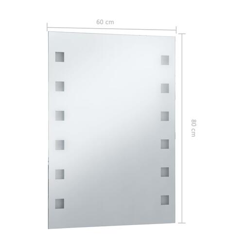 LED-vægspejl til badeværelset 60x80 cm