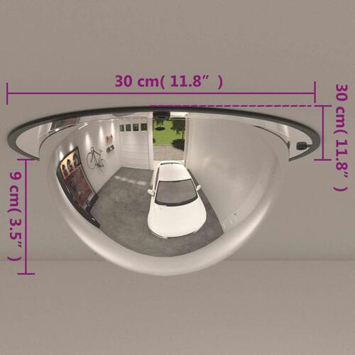 Kuppelformet trafikspejl Ø30 cm akryl