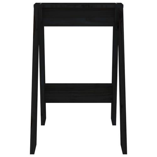 Taburetter 2 stk. 40x40x60 cm massivt fyrretræ sort