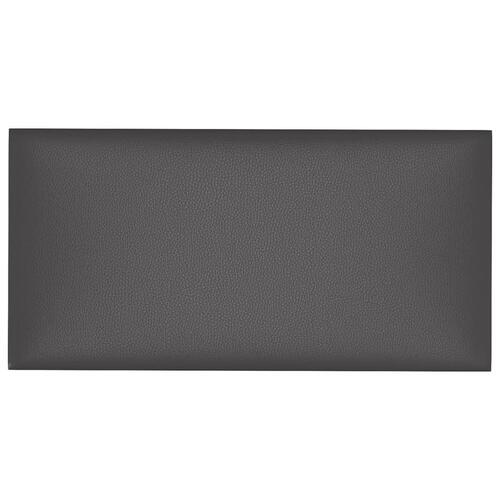 Vægpaneler 12 stk. 30x15 cm 0,54 m² kunstlæder grå