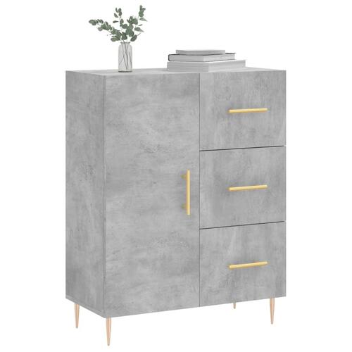 Skænk 69,5x34x90 cm konstrueret træ betongrå
