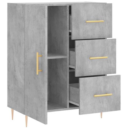Skænk 69,5x34x90 cm konstrueret træ betongrå