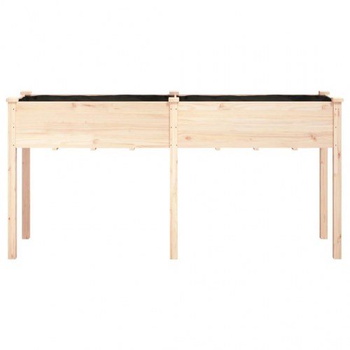 Plantekasse med foring i massivt fyrretræ - 161 x 45 x 76 cm