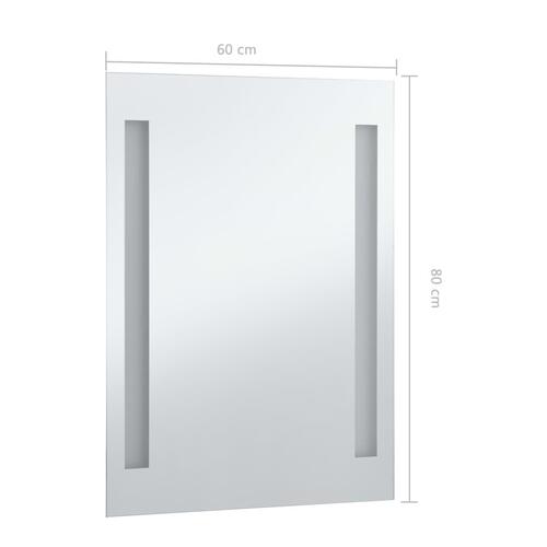 LED-vægspejl til badeværelset 60x80 cm