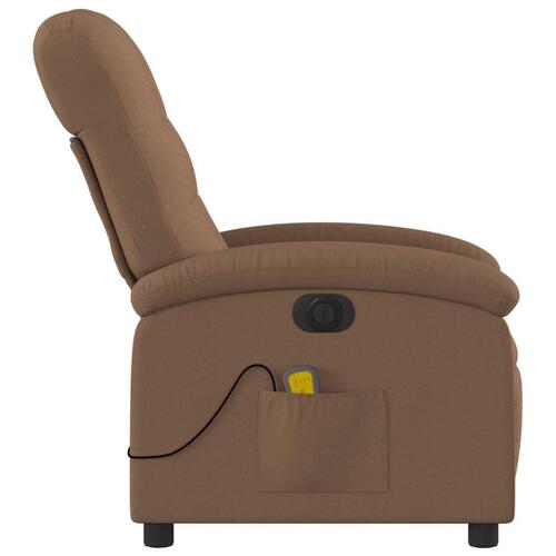 Eldrevet massagestol stof brun