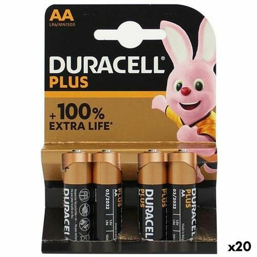 Alkalinebatterier DURACELL Plus Extra LR06 1,5 V (20 enheder)