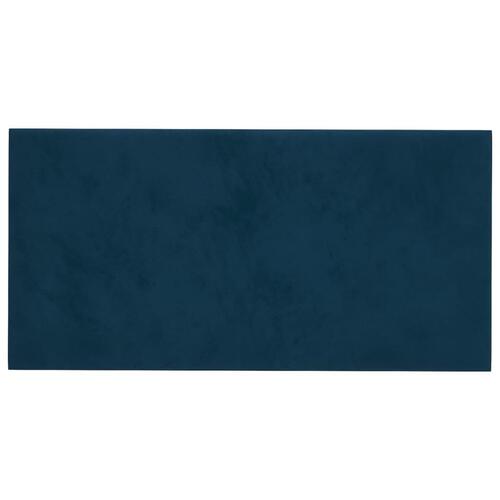 Vægpaneler 12 stk. 30x15 cm 0,54 m² fløjl blå
