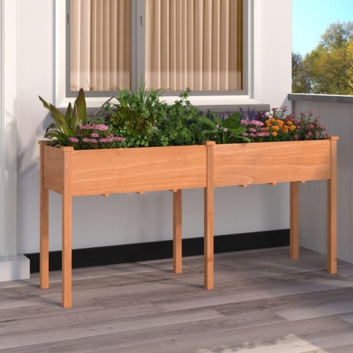 Plantekasse med foring 161 x 45 x 76 cm - brun