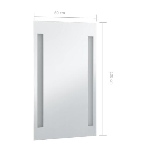 LED-vægspejl til badeværelset 60x100 cm