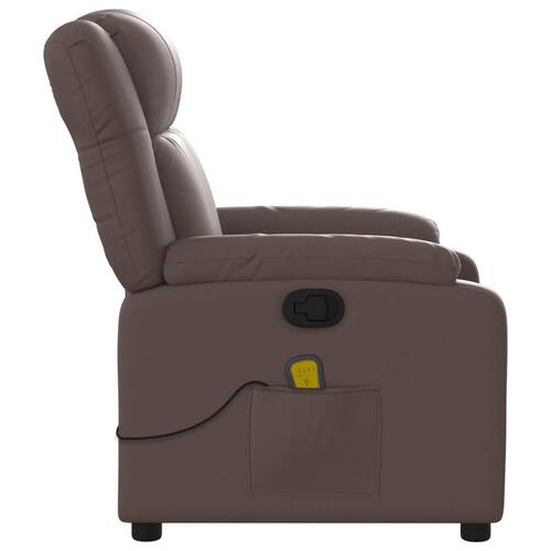 Massagestol kunstlæder brun