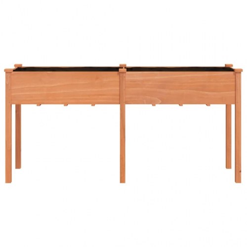 Plantekasse med foring 161 x 45 x 76 cm - brun