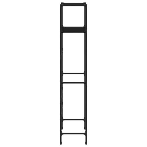 Opbevaringsstativ med 2 hylder 53,5x28x143 cm jern sort