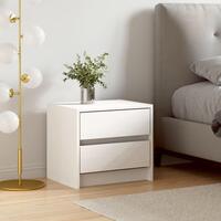 Sengebord 40x31x35,5 cm massivt fyrretræ hvid