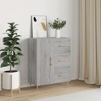 Skænk 69,5x34x90 cm konstrueret træ grå sonoma-eg