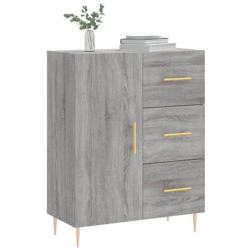 Skænk 69,5x34x90 cm konstrueret træ grå sonoma-eg